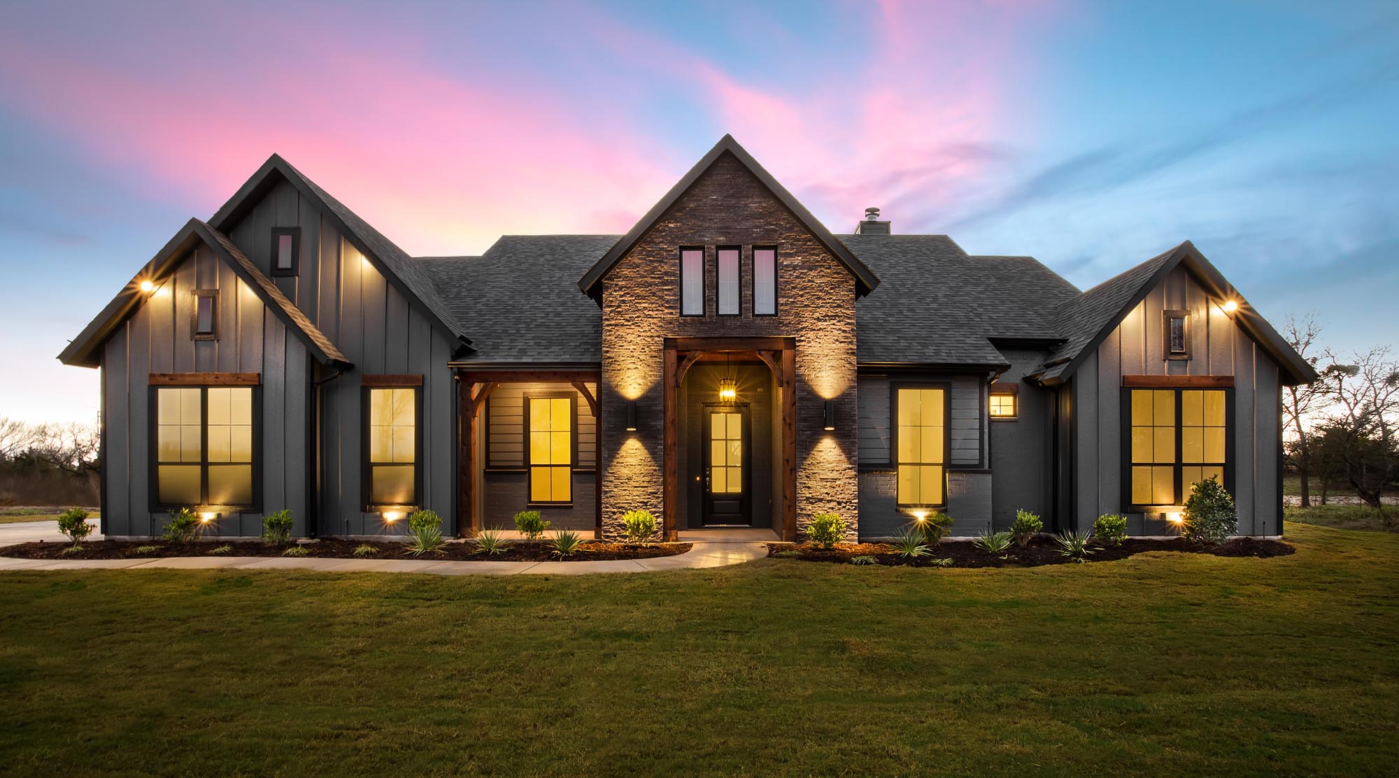 Modern Transitional Ranch Home with Beautiful Lighting
