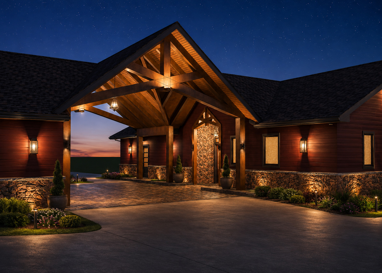 goddard porte cochere rendered